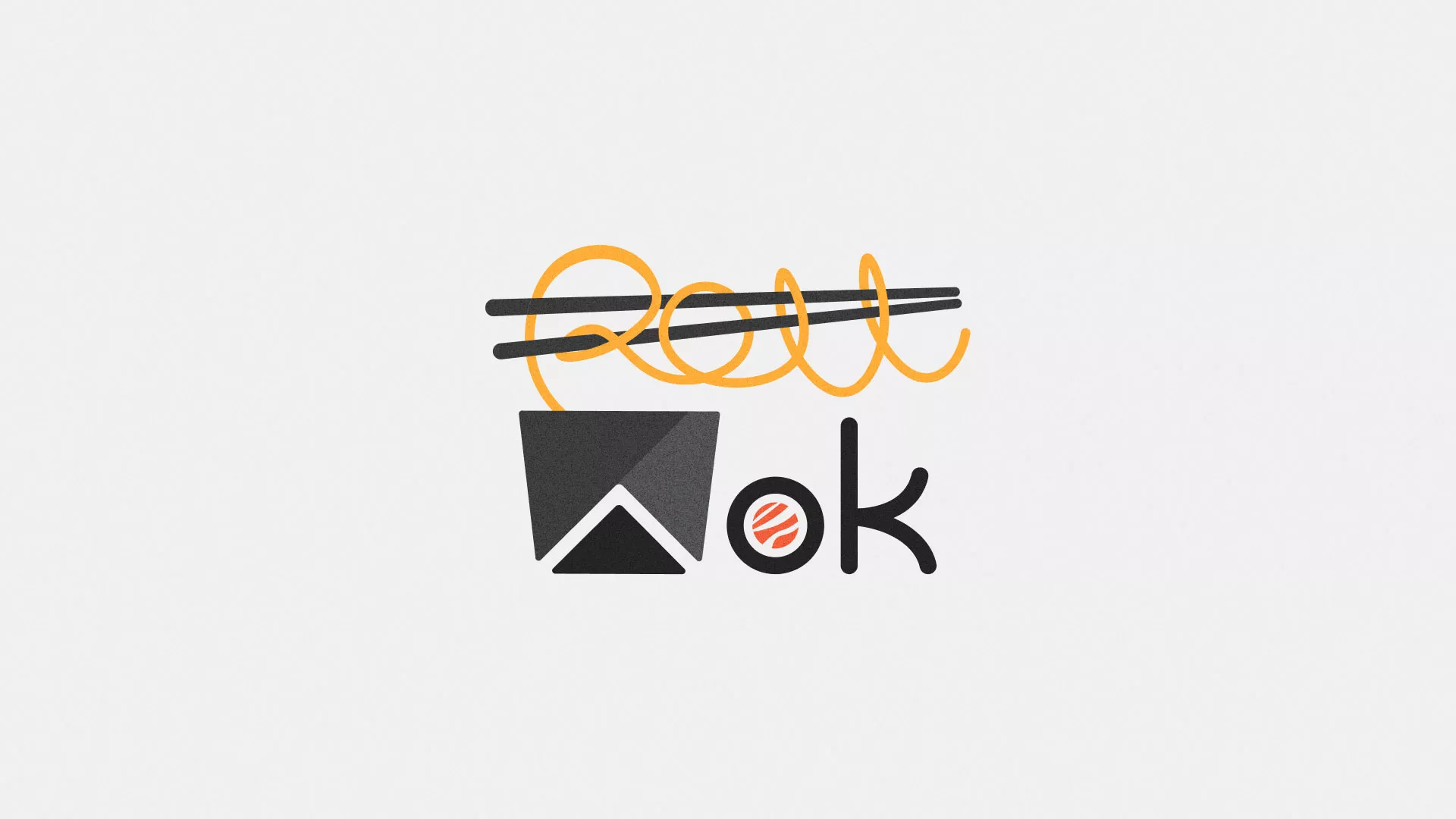 Разработка логотипа суши-бара «Roll Wok Club» в Камышине